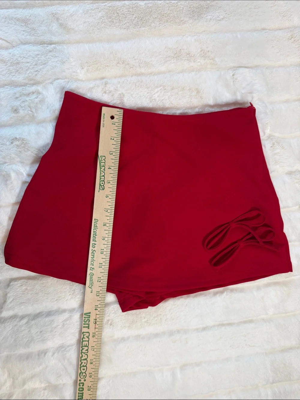 NWT Red Swim Skirt with Side Bow Detail